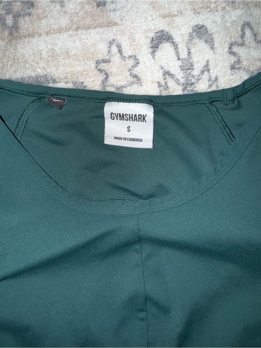 Gymshark x Whitney Simmons Long Sleeve Cropped Wrap Top in Deep Green - Picture 2 of 7